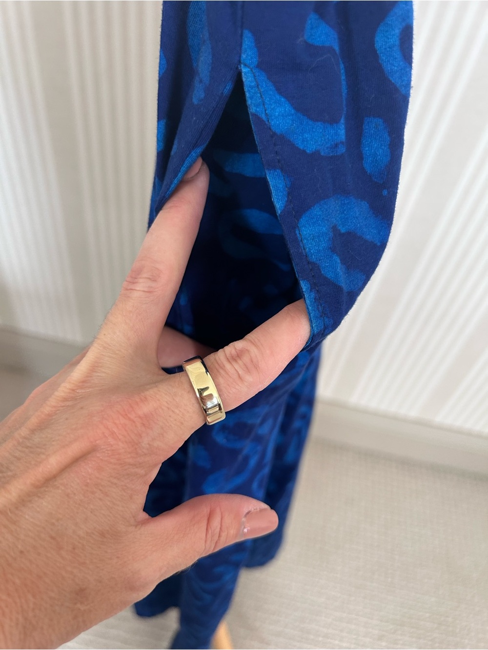 Java Wraps VTG Cobalt & Royal Blue Batik Print Jumpsuit Romper Size Medium Boho - Picture 5 of 10